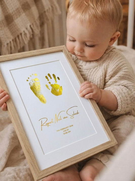 Framed Baby Hand & Footprint Keepsake - (with Inkless Kit)