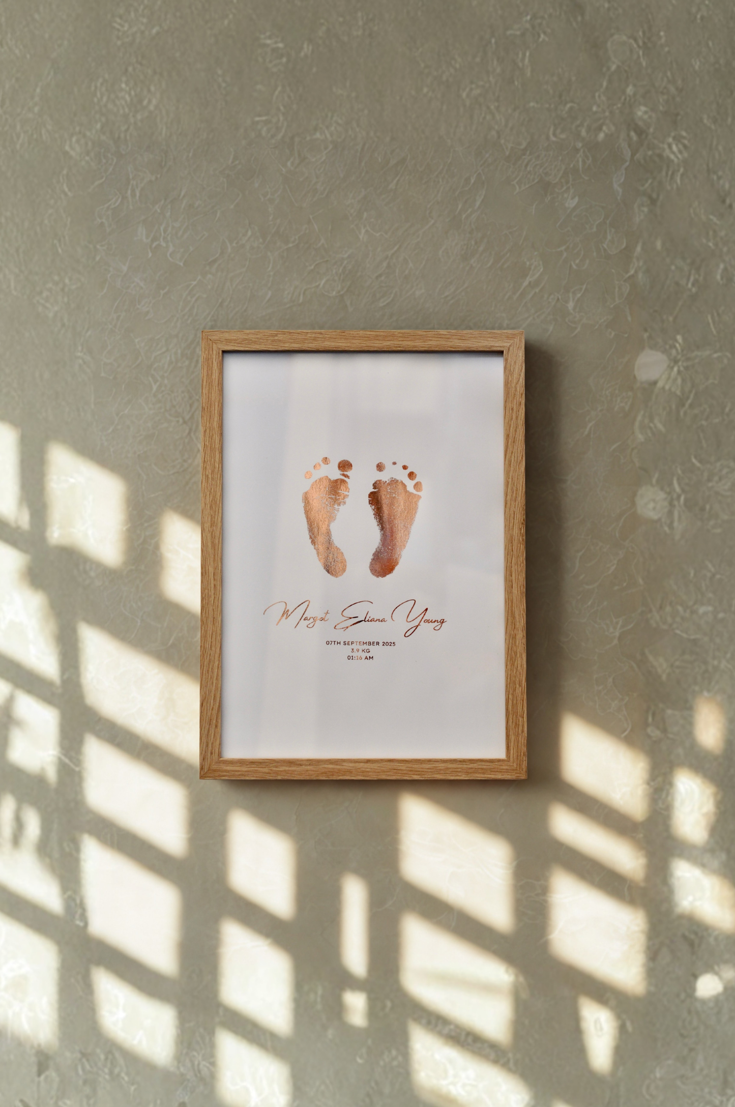 Framed Baby Hand & Footprint Keepsake - (with Inkless Kit)