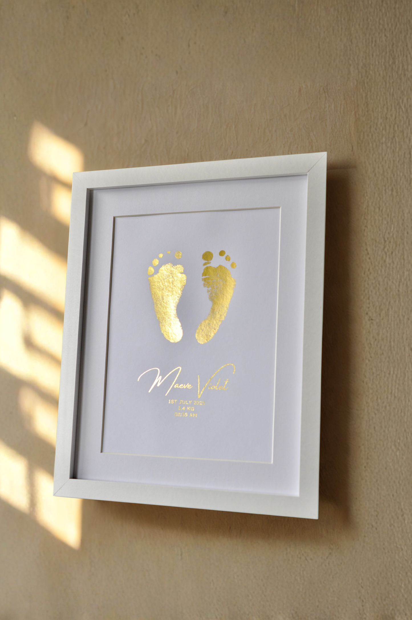 Framed Baby Hand & Footprint Keepsake - (with Inkless Kit)