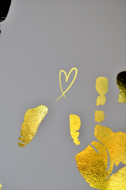 Framed Mother's Day Handprint – Personalised Mum & Baby Foil Print