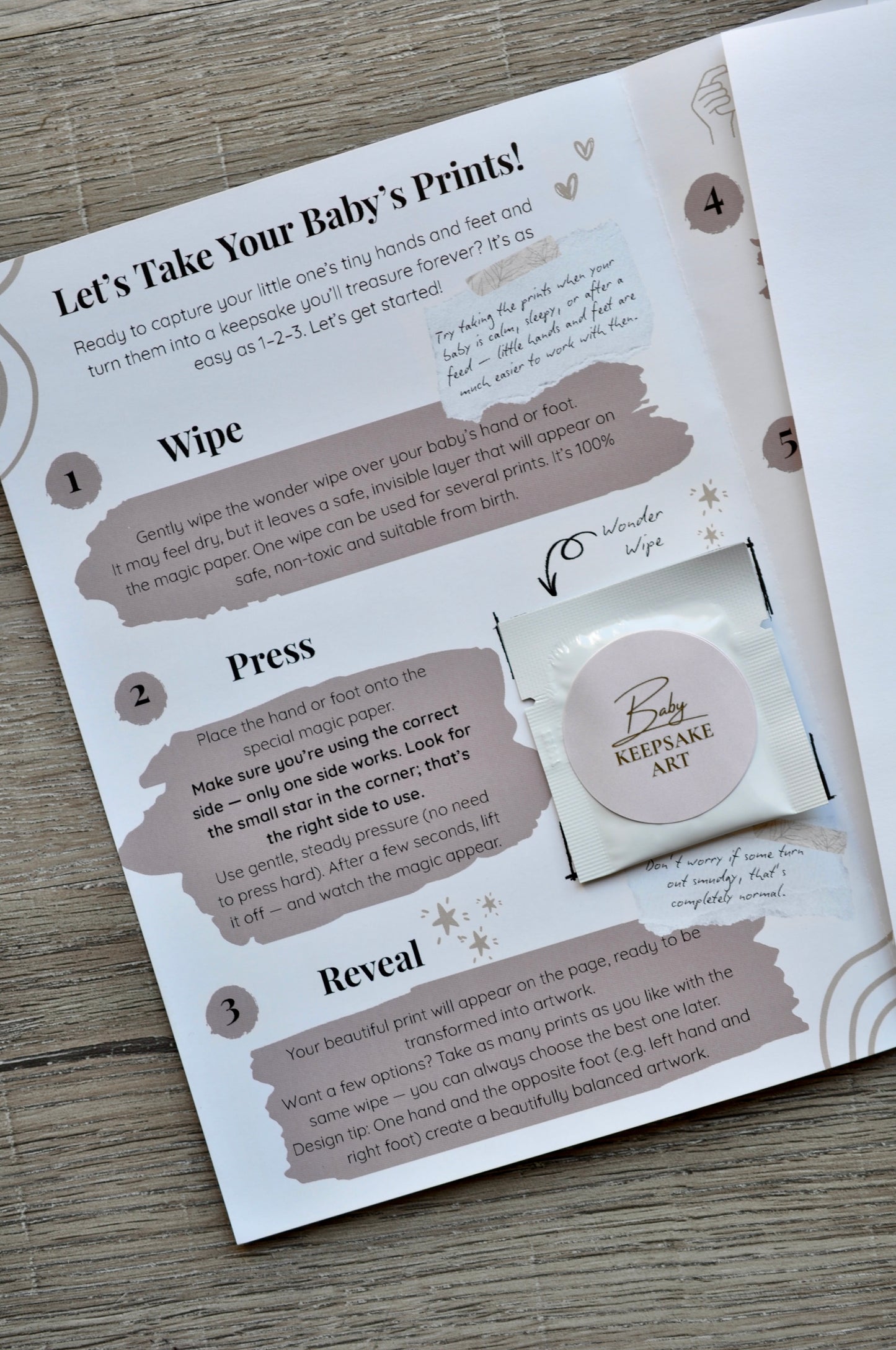 Inkless Baby Hand & Footprint Keepsake Kit