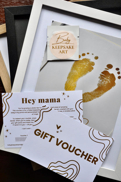 Baby Keepsake Gift Pack - Frame, Inkless Print Kit & Voucher