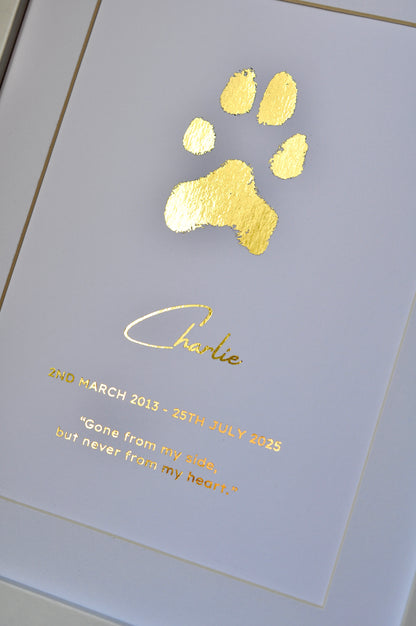Framed Paw Print - From Your Exsisting Prints