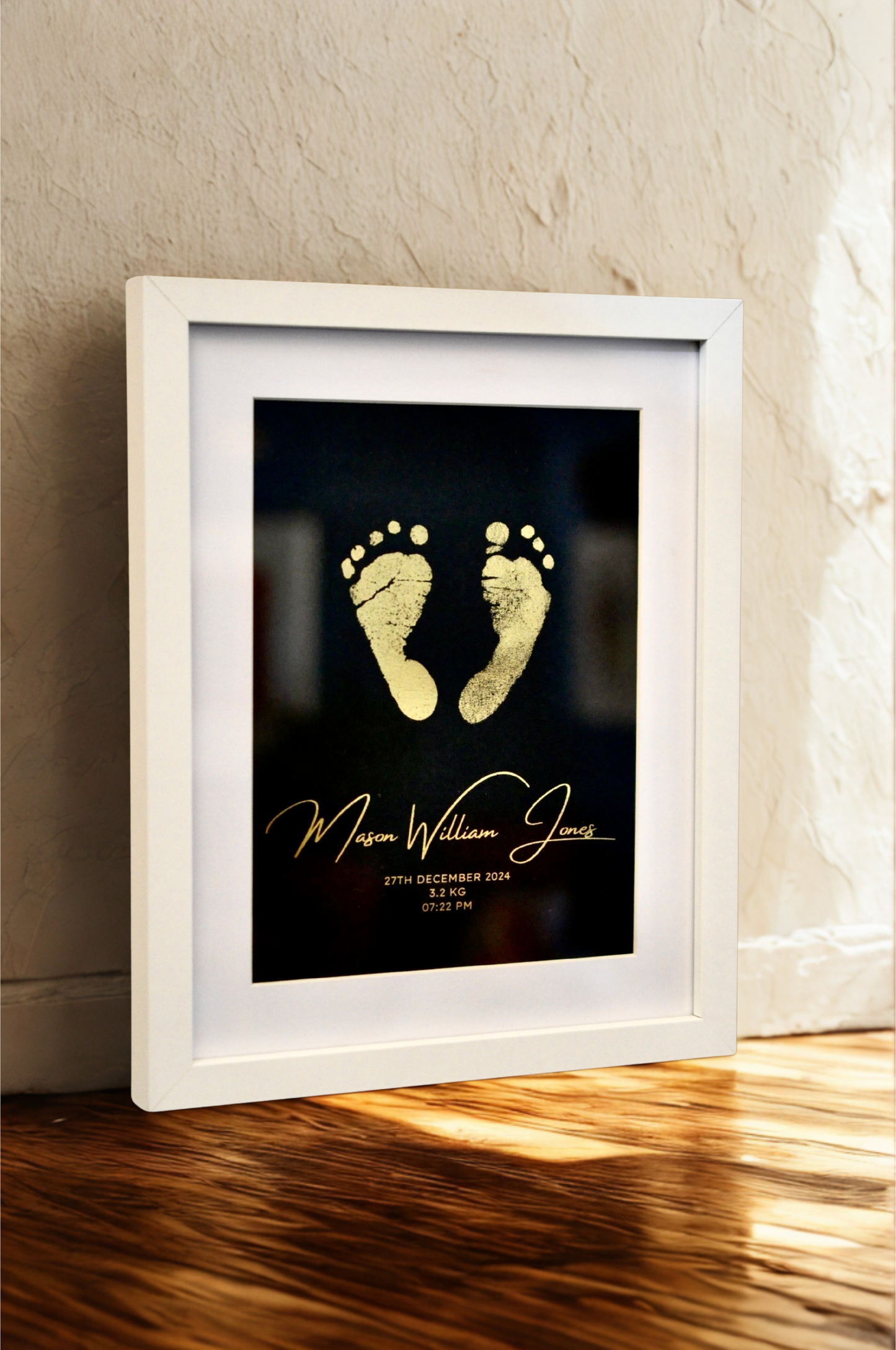 Framed Baby Hand & Footprint Keepsake - From Your Existing Prints